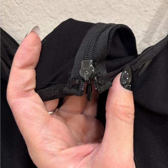 NWOT Lulus Sultry Mentality Black Mesh Bustier Sleeveless Maxi Dress - Picture 6 of 9